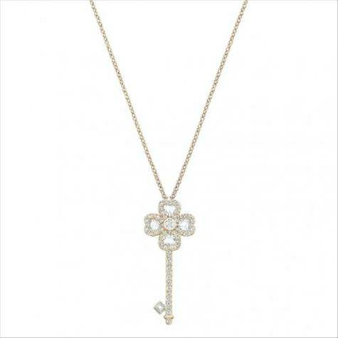 SWAROVSKI 오스트리아럭키클로버열쇠쇄골체인해외버전