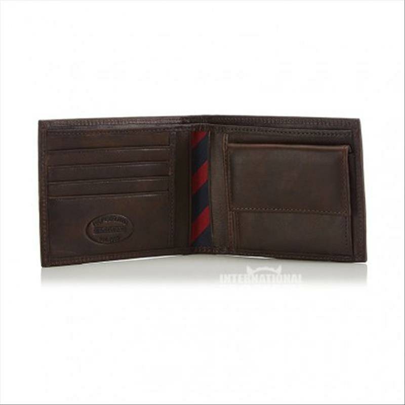 TOMMY HILFIGER 미국남성비즈니스이중짧은가죽지갑해외판