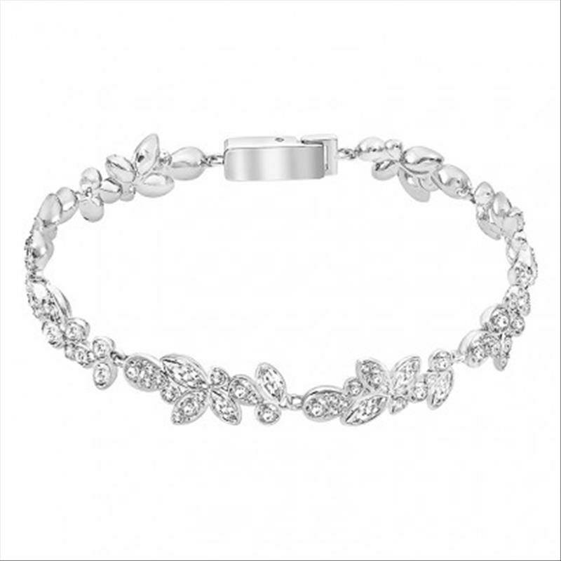 SWAROVSKI 오스트리아로맨틱레알도금화이트골드크리스털팔찌해외버전