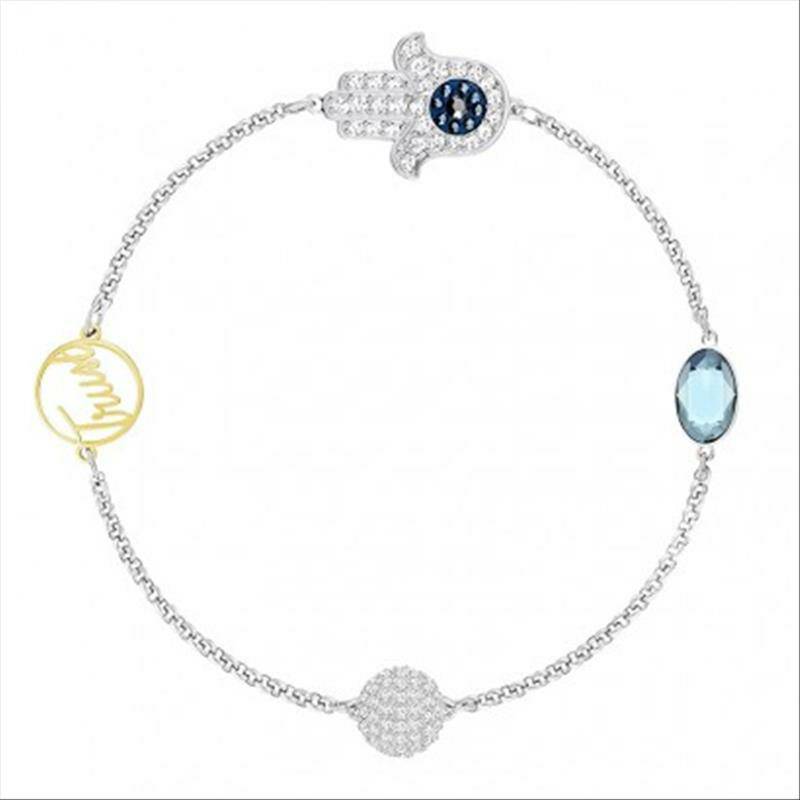 SWAROVSKI 오스트리아행운의손보이지않는자석버클팔찌해외버전