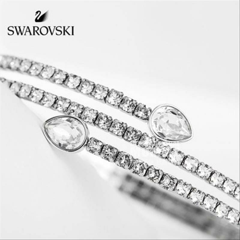 SWAROVSKI 오스트리아로듐도금다층코팅크리스탈팔찌해외판