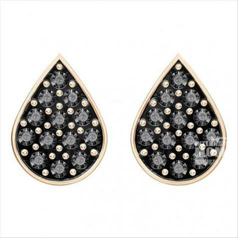 SWAROVSKI  오스트리아블랙크리스탈물방울펀칭귀걸이해외버전