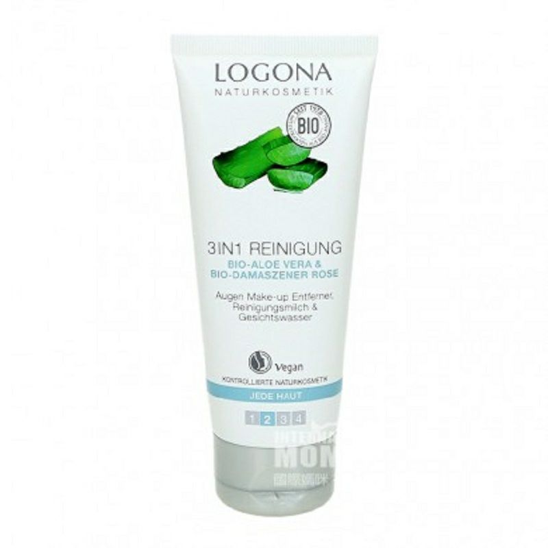 LOGONA 독일유기농알로에장미 3 합 1 클렌징클렌징폼해외버전