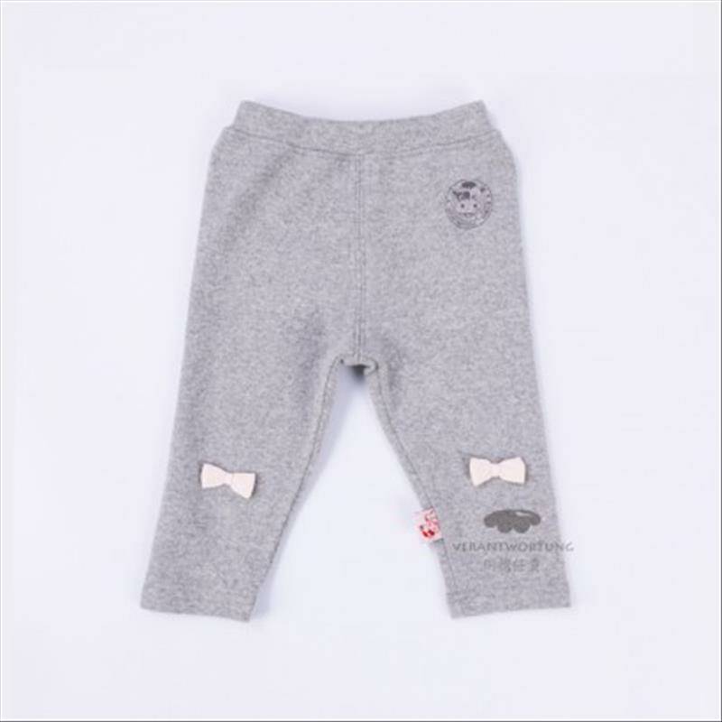 [2 장] Verantwortung 남녀아기유기농면긴팔셔츠활력순색가디건 + 레깅스귀여운리본그레이