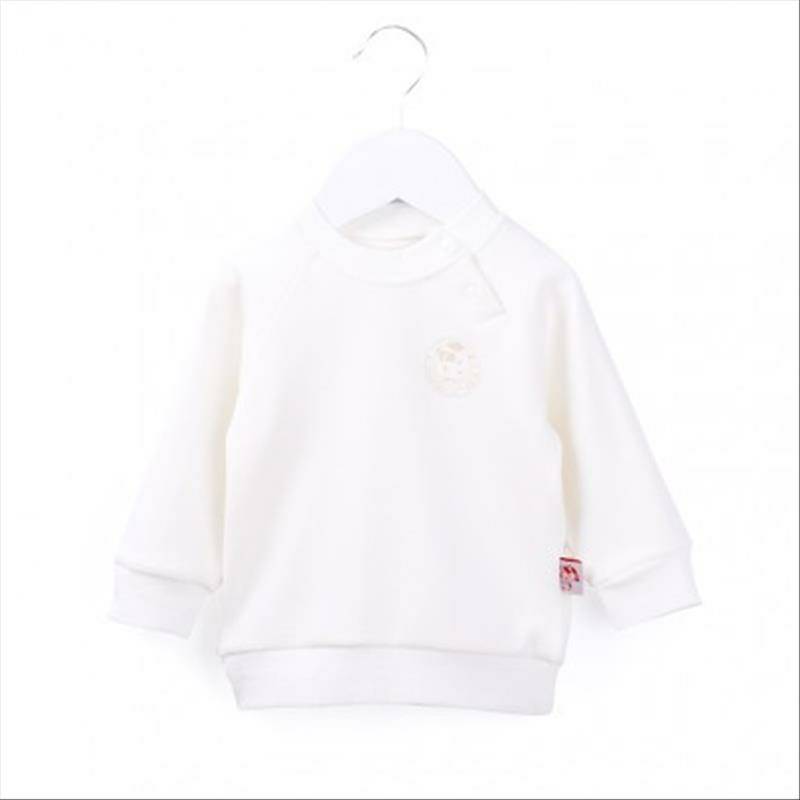 Verantwortung 남자와여자아기유기농면화긴소매셔츠활력단색