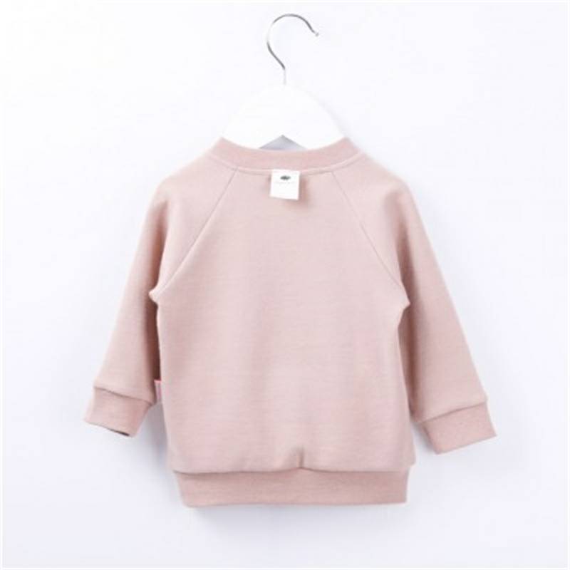 Verantwortung 남녀아기유기농면화긴소매셔츠활력단색