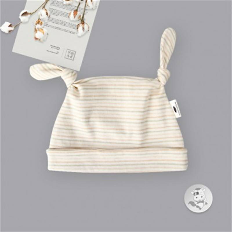 Verantwortung 아기소년과소녀유기농컬러코튼더블레이어 staghorn 모자줄무늬 (2 개패키지)