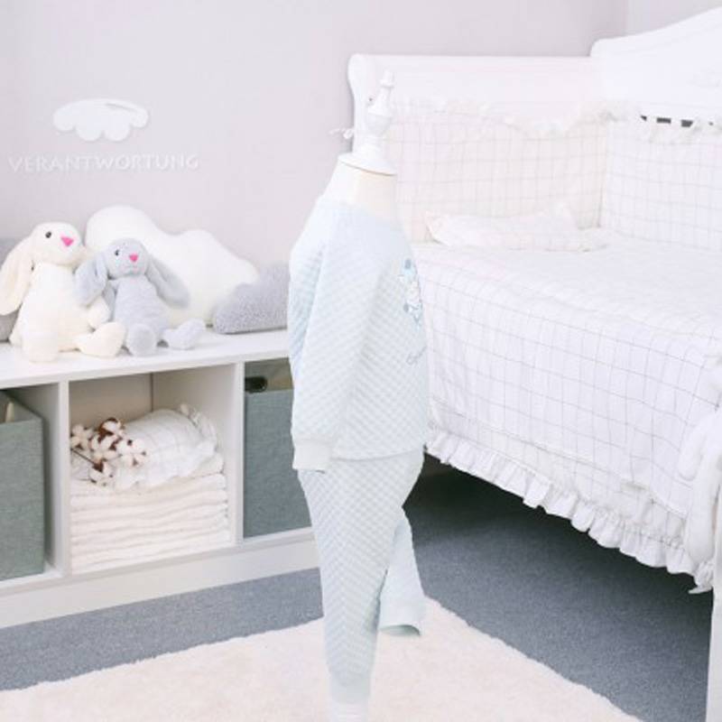 Verantwortung 아기소년과소녀유기농면바지블루 (2 피스패키지)