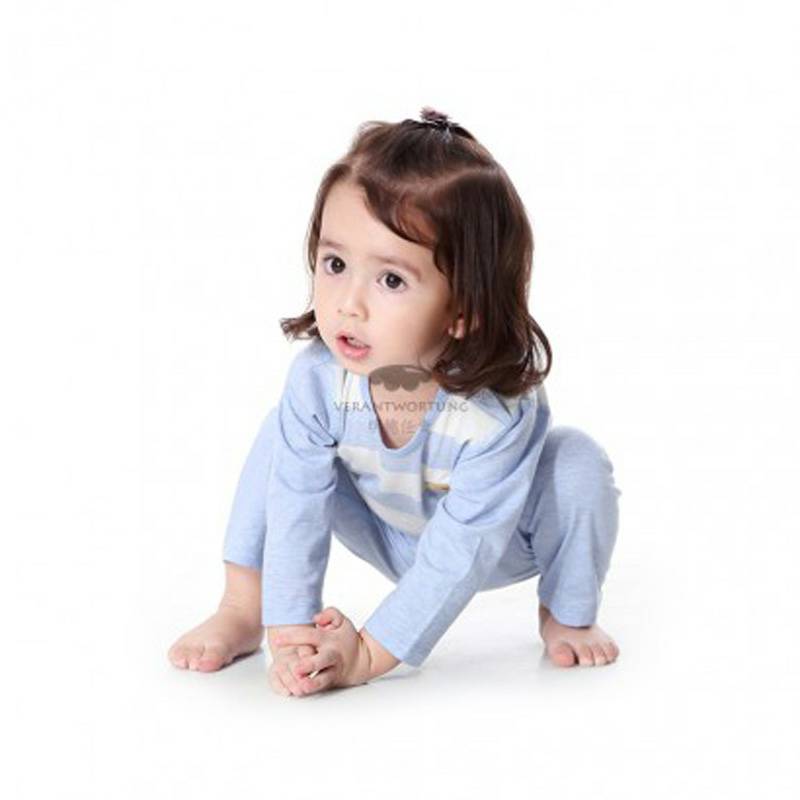 Verantwortung 아기소년과소녀유기농컬러봄과가을잠옷클래식스트라이프그래서긴팔바지 (2 개패키지)