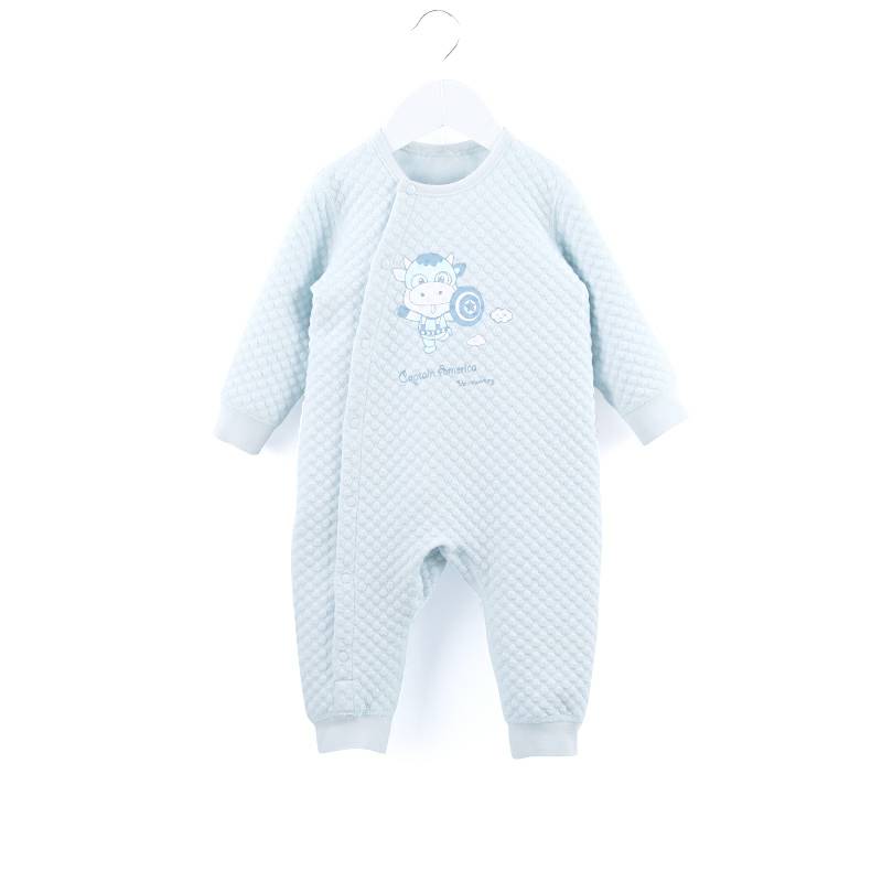 [2 개] Verantwortung 아기소년과소녀오가닉코튼원피스롬퍼핑크 + 블루