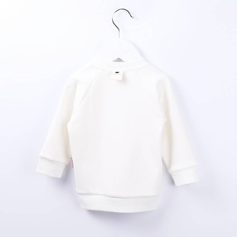 [2 개] Verantwortung 남녀아기유기농면긴소매셔츠활력단색화이트 + 유기농면높은허리배꼽바지핑크