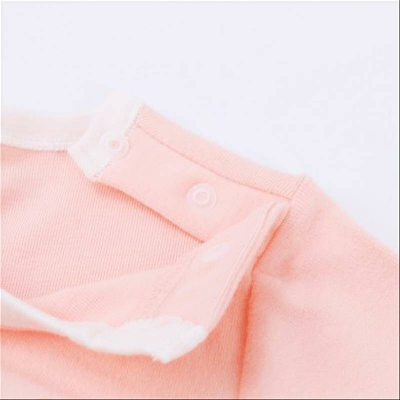 [2 장] Verantwortung 남녀아기유기농면긴팔셔츠클래식베이직핑크 + 가디건