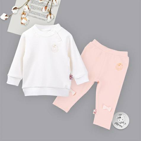 [2 피스] Verantwortung 남녀아기유기농면긴소매바닥셔...