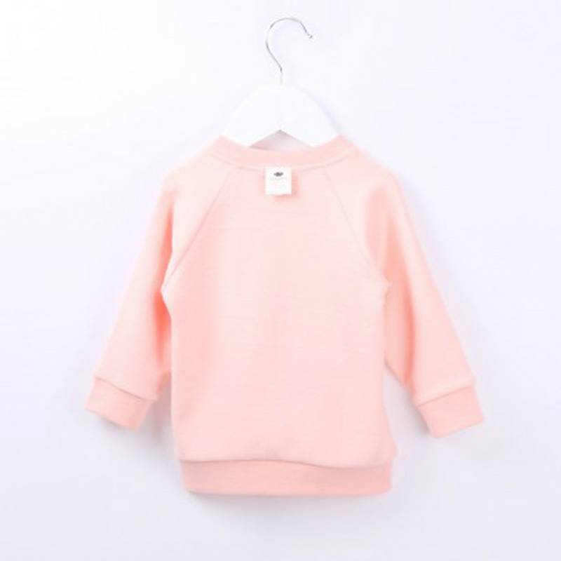 [2 장] Verantwortung 남녀아기유기농면긴팔셔츠활력순색핑크 + 오버사이즈면바지귀여운리본그레이