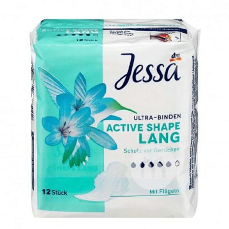 Jessa 독일면유무향 5 물을플러스일용생리대 12 조각 * 4 해외판
