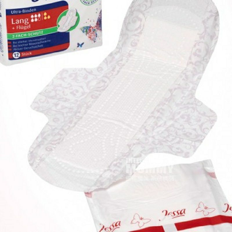 Jessa 독일면유무향 5 물밤용보호날개생리대 12 장 * 4 해외판