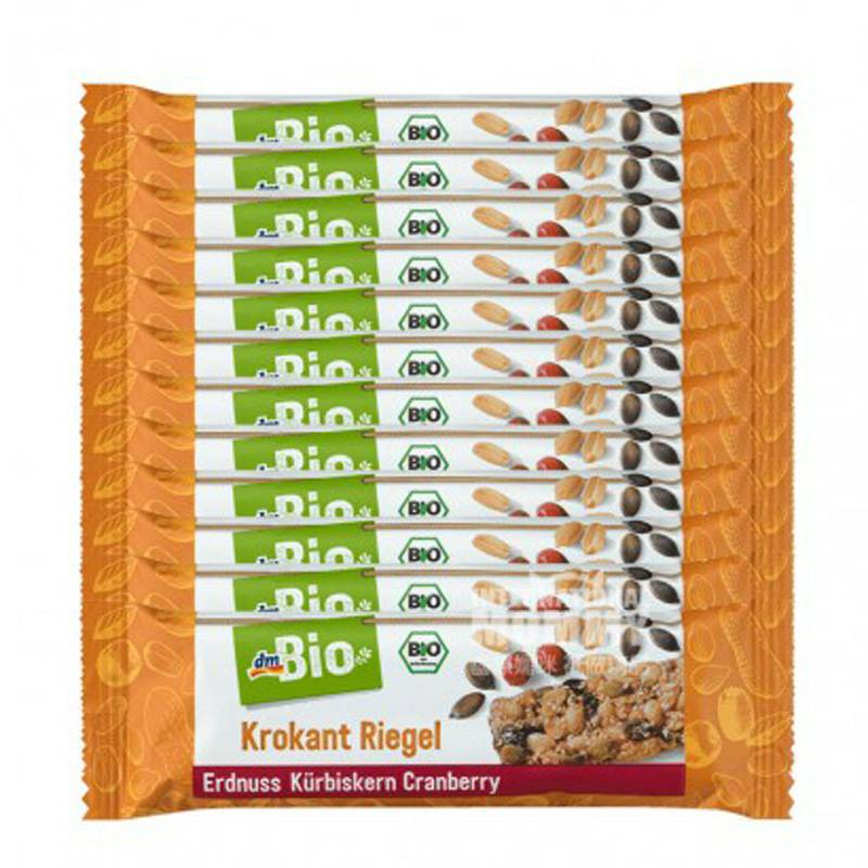 DmBio 독일 DmBio 유기농땅콩호박씨앗크랜베리스틱 * 12 해외버전