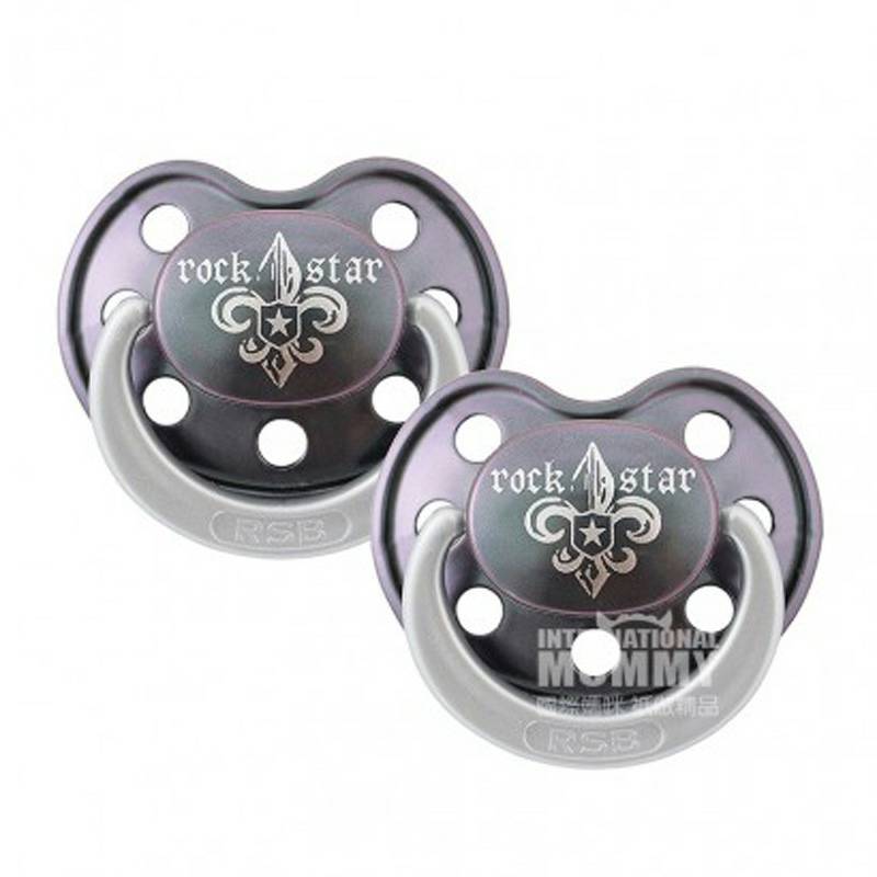 ROCK STAR BABY 독일백합실리콘젖꼭지 2 팩해외버전 18 개월이상