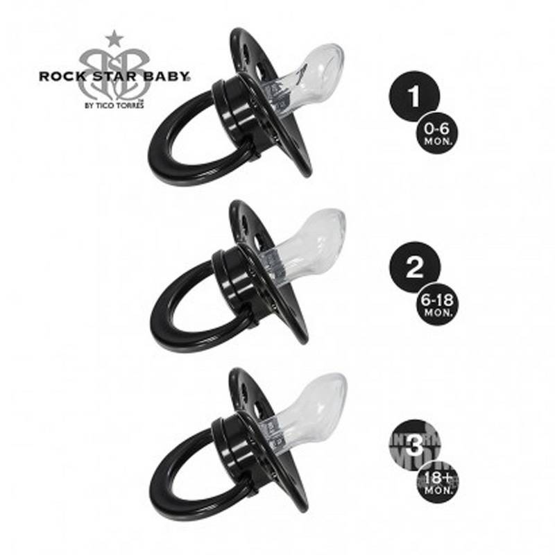 ROCK STAR BABY 독일백합실리콘젖꼭지 2 팩해외버전 18 개월이상