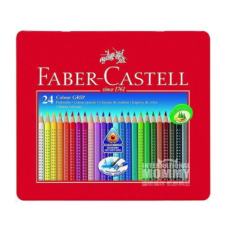 FABER－CASTELL 독일 24 색칼라핸들아이언박스칼라연필해...