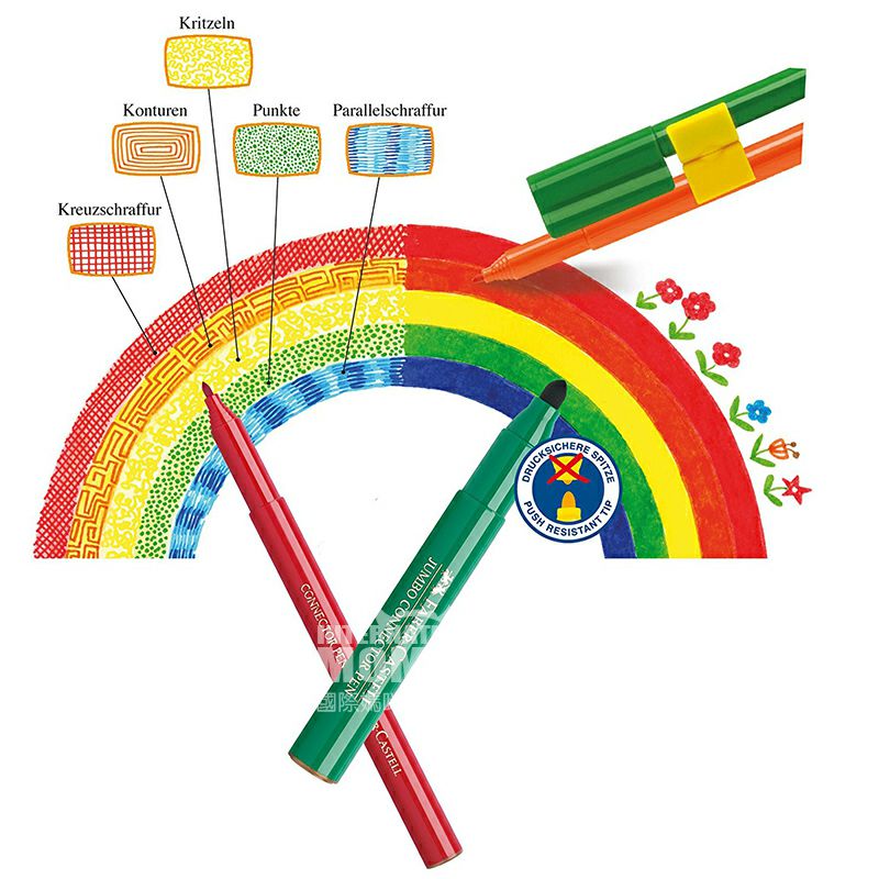 FABER－CATELL 독일 20 컬러블록키즈수채화펜해외버전완성