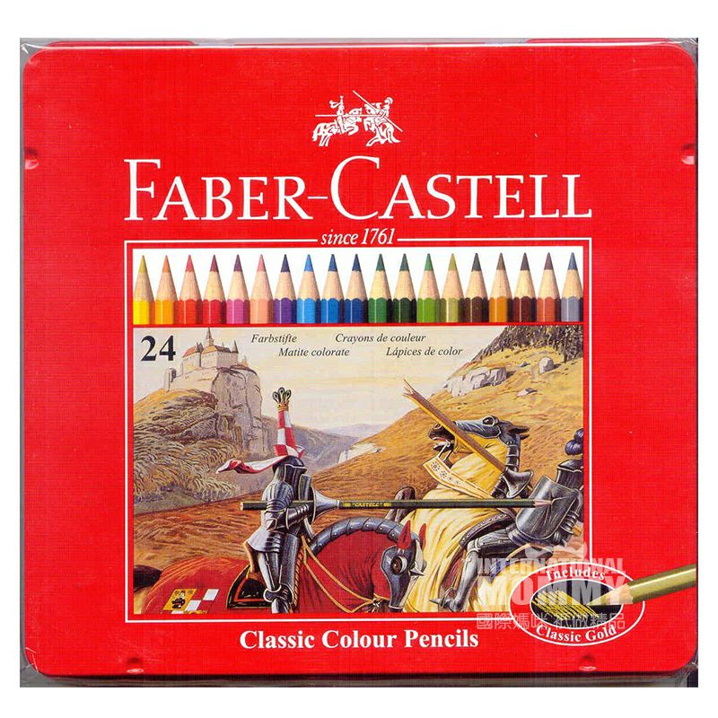 FABER－CASTELL 독일 24 칼라클래식메탈박스칼라펜슬해외판