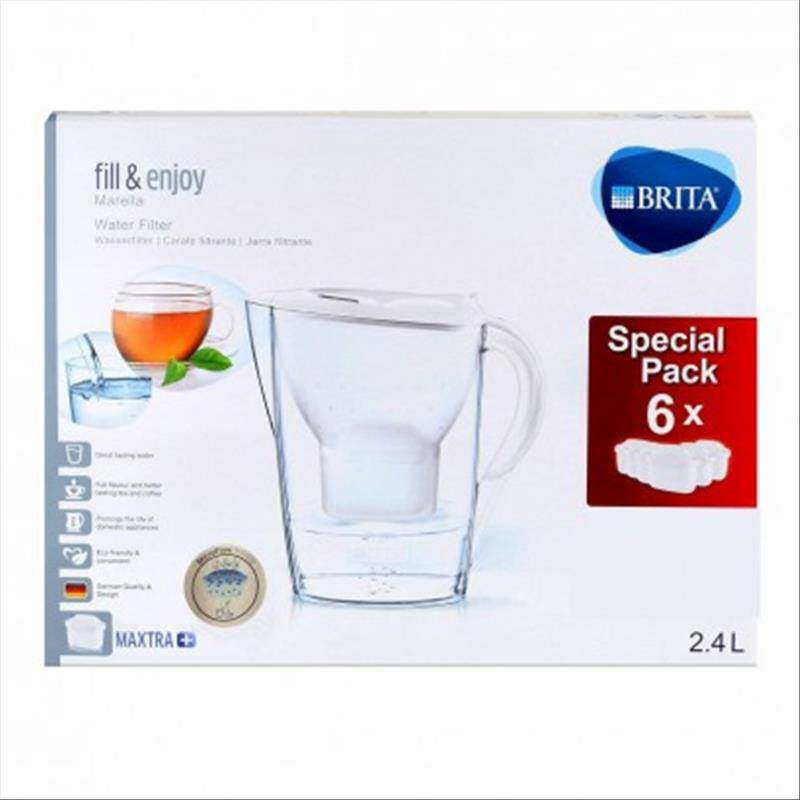 BRITA 독일필터링주전자흰색세트에 6 필터해외버전포함