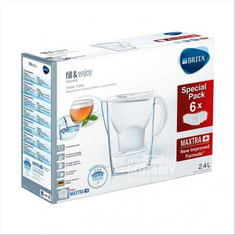 BRITA 독일필터링주전자흰색세트에 6 필터해외버전포함