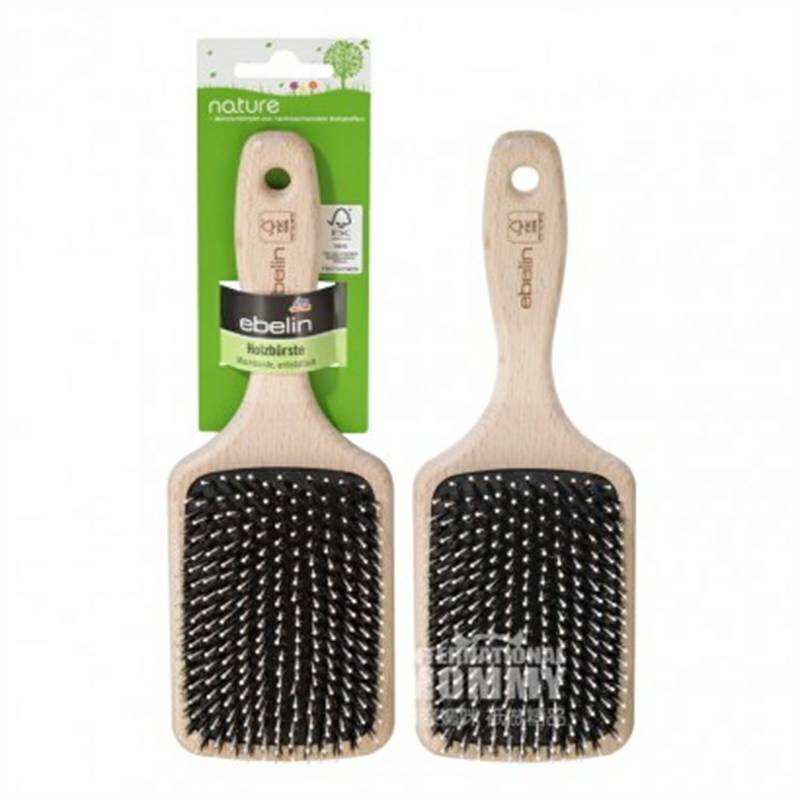 Ebelin 독일어멧돼지갈기정전기방지유연한타원형마사지빗해외버전