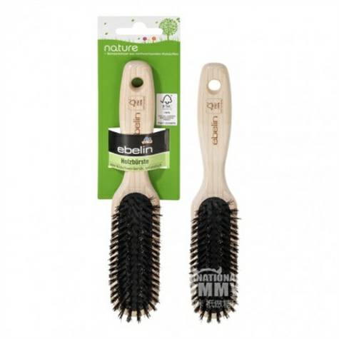 Ebelin 독일어멧돼지갈기정전기방지유연한타원형좁은마사지빗해외버...