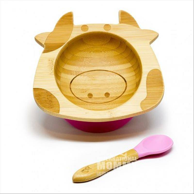 KLEINER FUCHS 독일 KLEINER FUCHS 천연대나무아기미끄럼방지흡입컵그릇숟가락세트해외버전