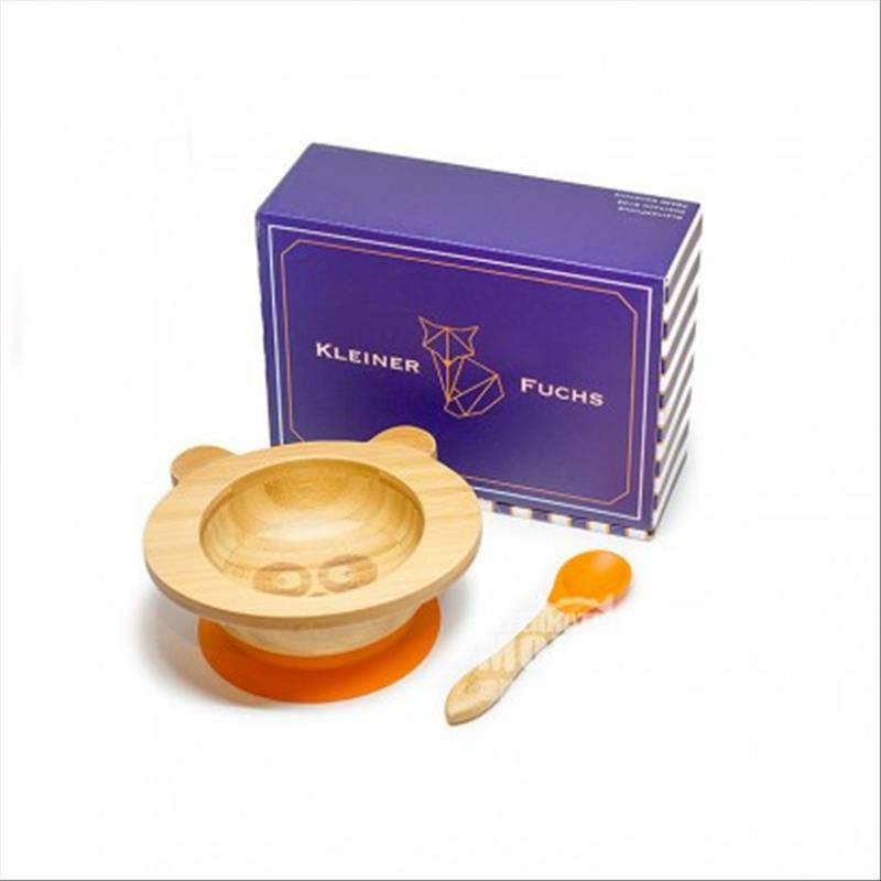 KLEINER FUCHS 독일 KLEINER FUCHS 천연대나무아기미끄럼방지흡입컵그릇숟가락세트해외버전