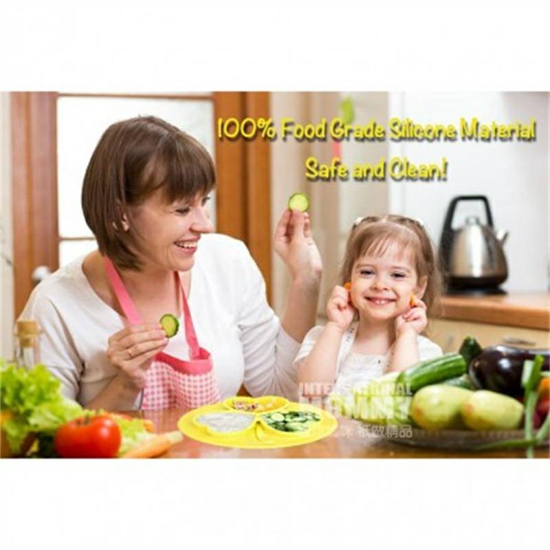 Wuloo 독일 Wuloo 클로버어린이용실리콘플레이스매트해외버전