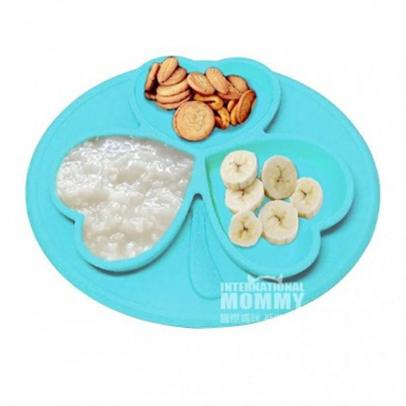 Wuloo 독일 Wuloo 클로버어린이용실리콘플레이스매트해외버전