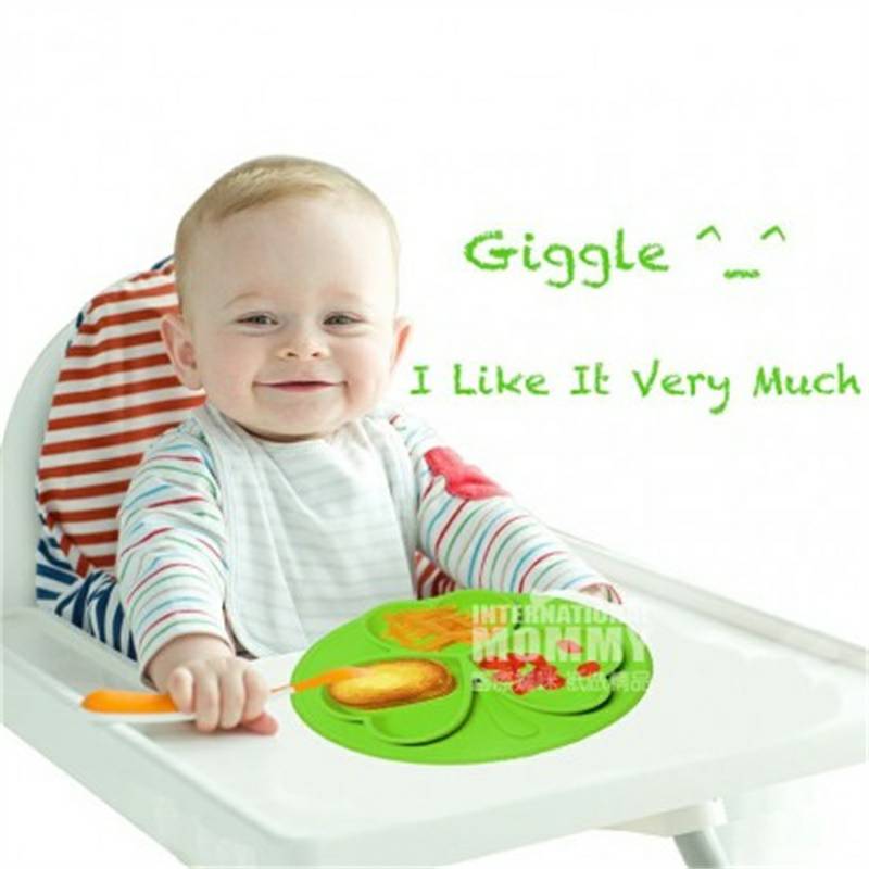 Wuloo 독일 Wuloo 클로버어린이용실리콘플레이스매트해외버전