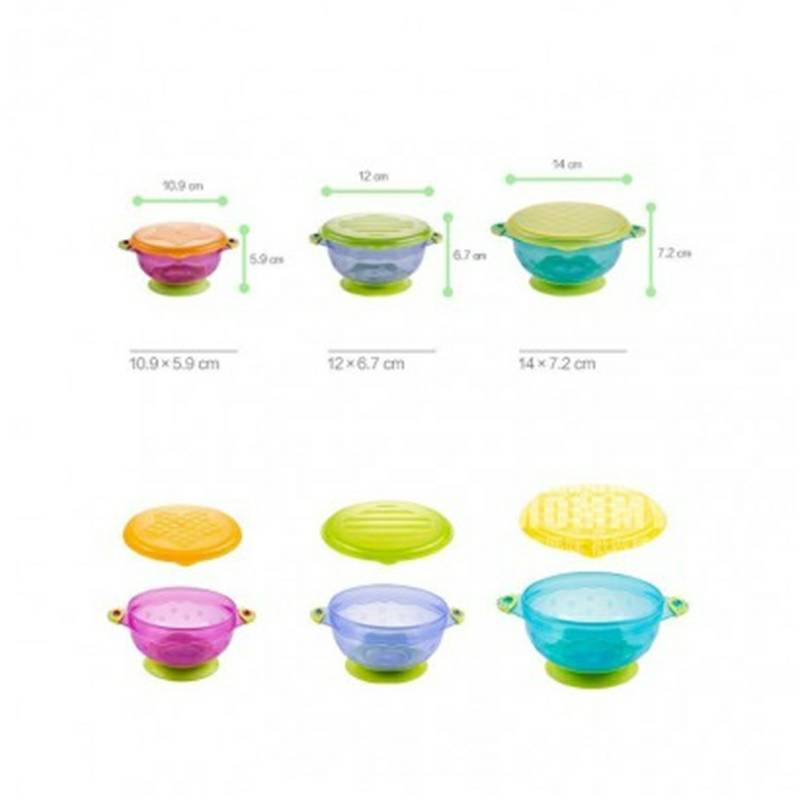 Yvonnelee 독일 Yvonnelee 베이비부드러운흡수그릇 3 종세트해외버전