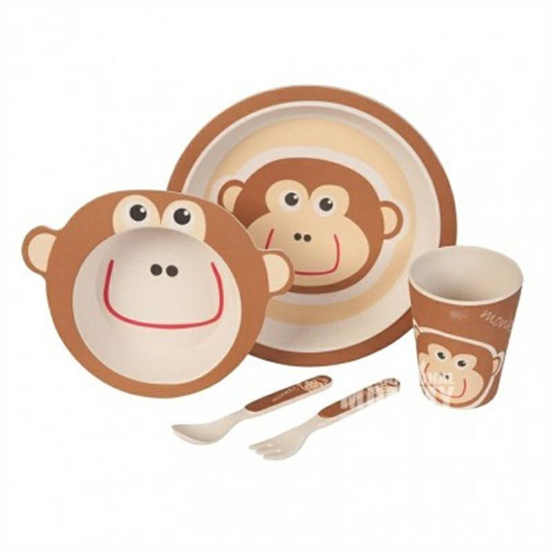 Kaufdichgruen 독일 Kaufdichgruen 천연대나무섬유어린이식기세트해외버전