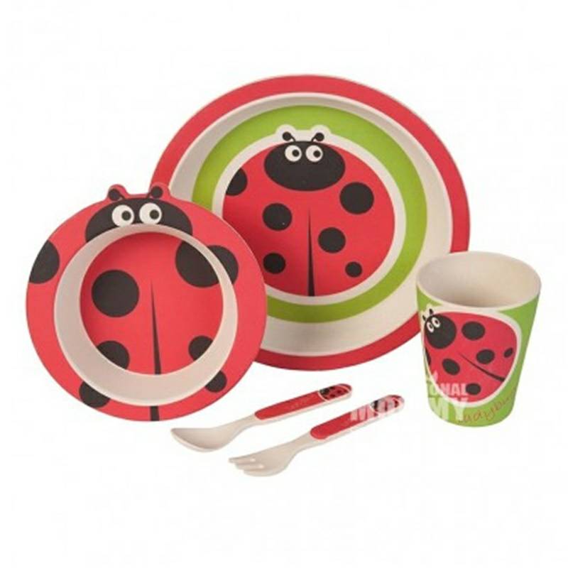 Kaufdichgruen 독일 Kaufdichgruen 천연대나무섬유어린이식기세트해외버전