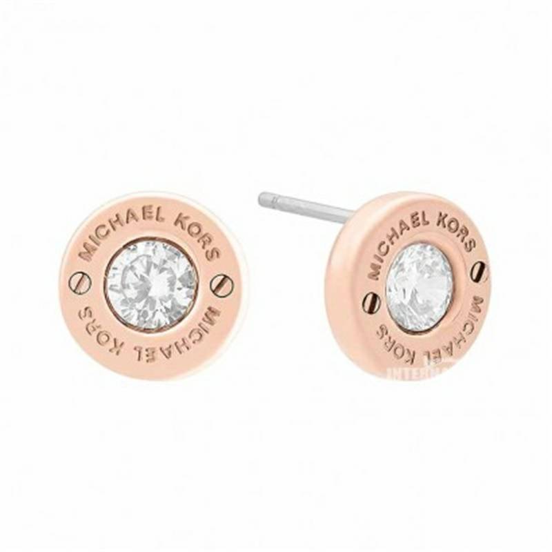 MICHAEL KORS 미국로즈골드라운드크리스탈귀걸이해외버전