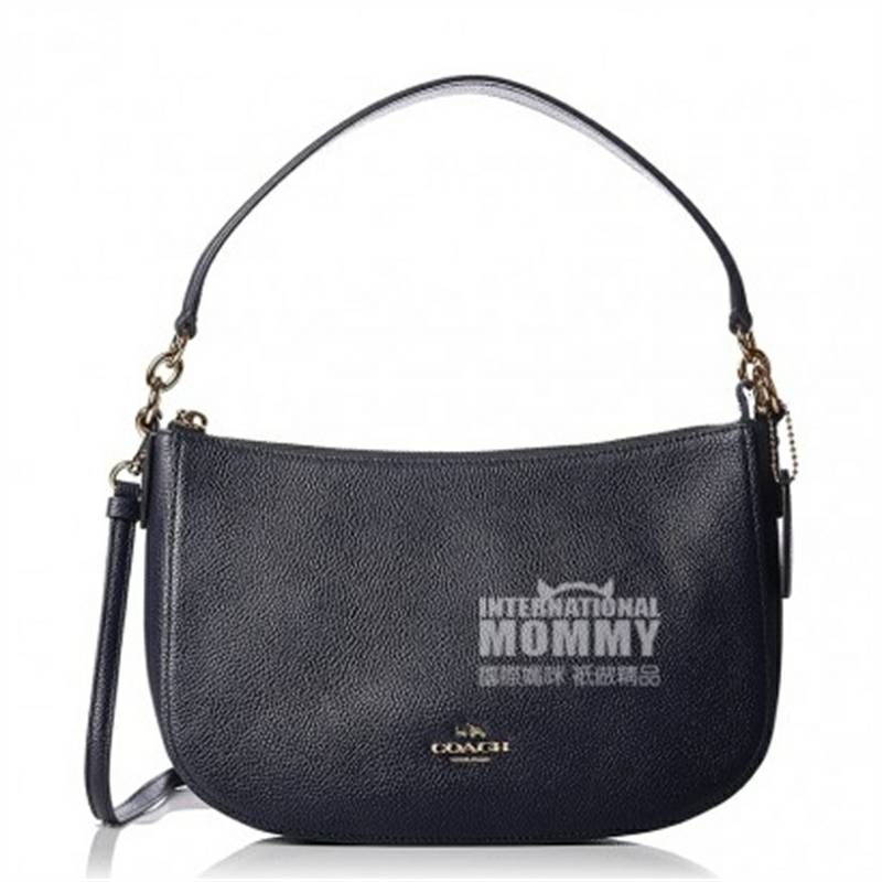 COACH 미국리얼가죽여성숄더백블루해외버전