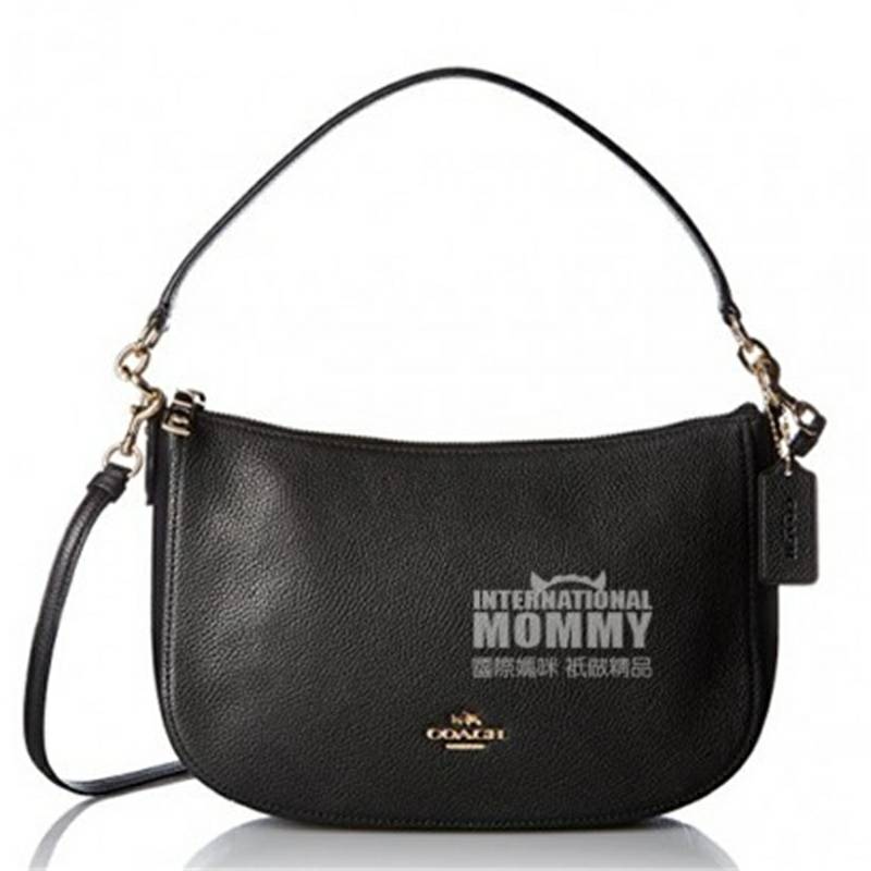 COACH 미국리얼가죽여성숄더백블루해외버전