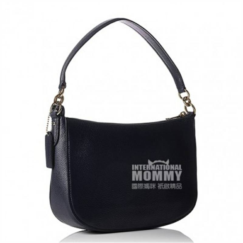 COACH 미국리얼가죽여성숄더백블루해외버전