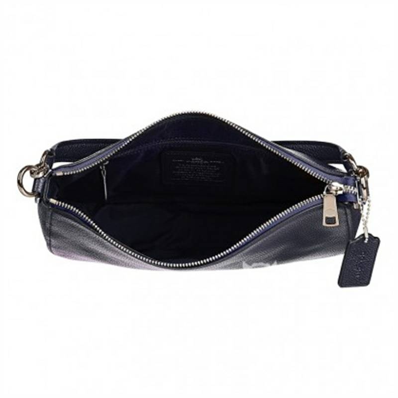 COACH 미국리얼가죽여성숄더백블루해외버전