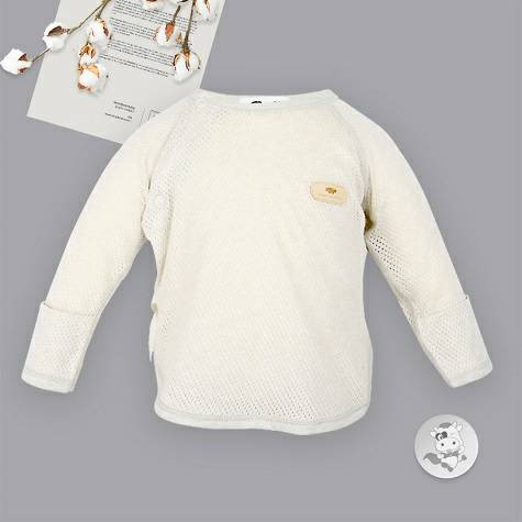 Verantwortung 남녀아기유기농컬러사계절얇은섹션신생아메쉬저지탑