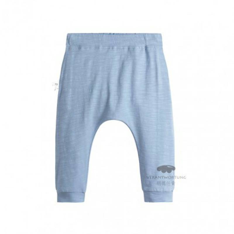 [2 개] Verantwortung 남녀아기모두일치하는캐주얼점프송아지반팔티셔츠회색 + 벙어리큰귀개봄과가을할란바지진한파란색