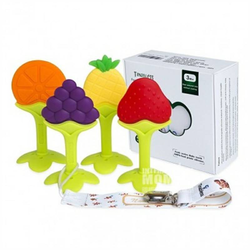 TINABLESS 사람수표베이비소프트실리콘과일치약장난감세트해외버전