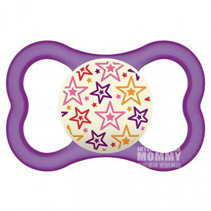 MAM 오스트리아통기성스타실크실리콘젖꼭지 6-16 개월 2 팩해외버전