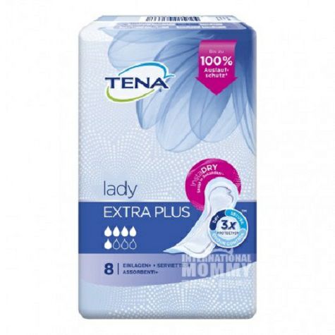 TENA 독일통기성날개없는생리대 5 방울 * 2 해외버전