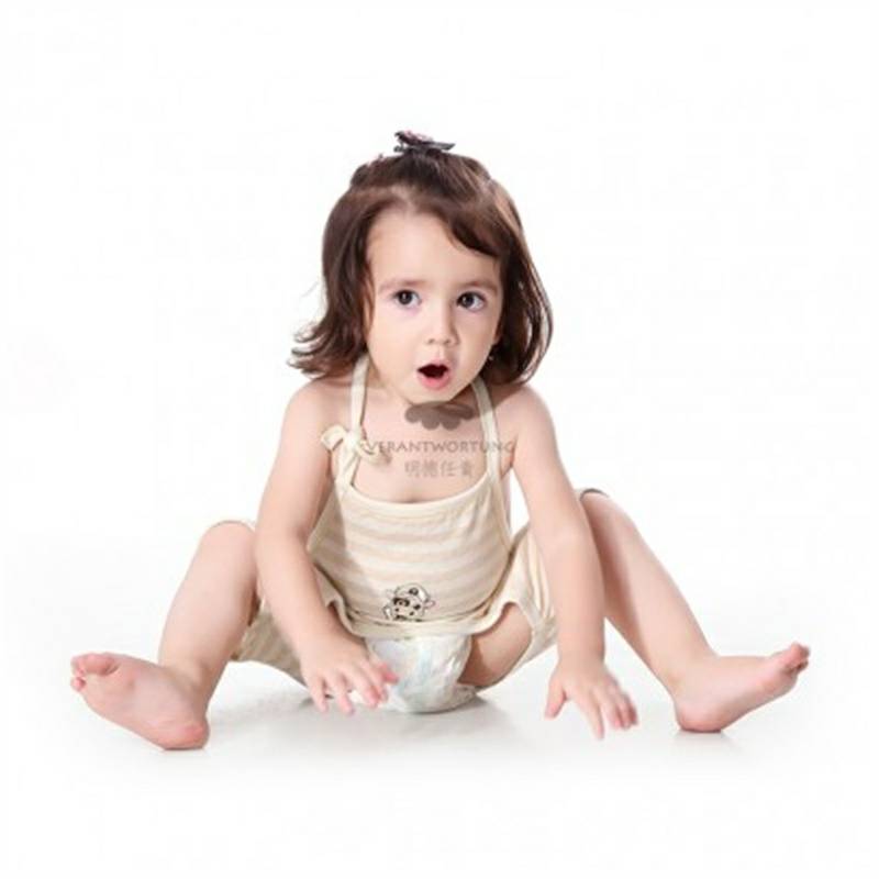 [2 개] Verantwortung 아기소년과소녀유기농컬러면여름얇은배꼽앞치마밝은녹색줄무늬 + 배꼽앞치마밝은녹색