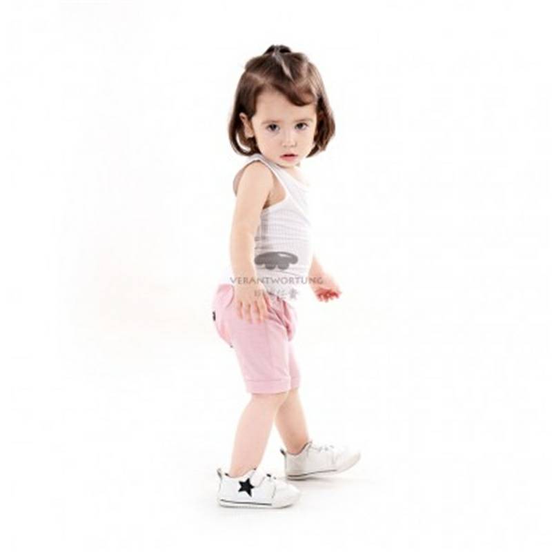 [2 조각] Verantwortung 아기소년과소녀패션귀여운작은귀곰다섯포인트 PP 바지블루 + 핑크